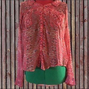 Free People Sheer Long Sleeve Top